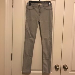 A&F grey super skinny pants
